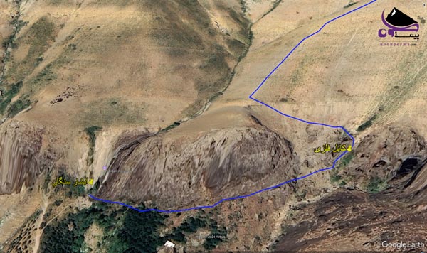 مسیر روستای سنگان به قله پهنه سار